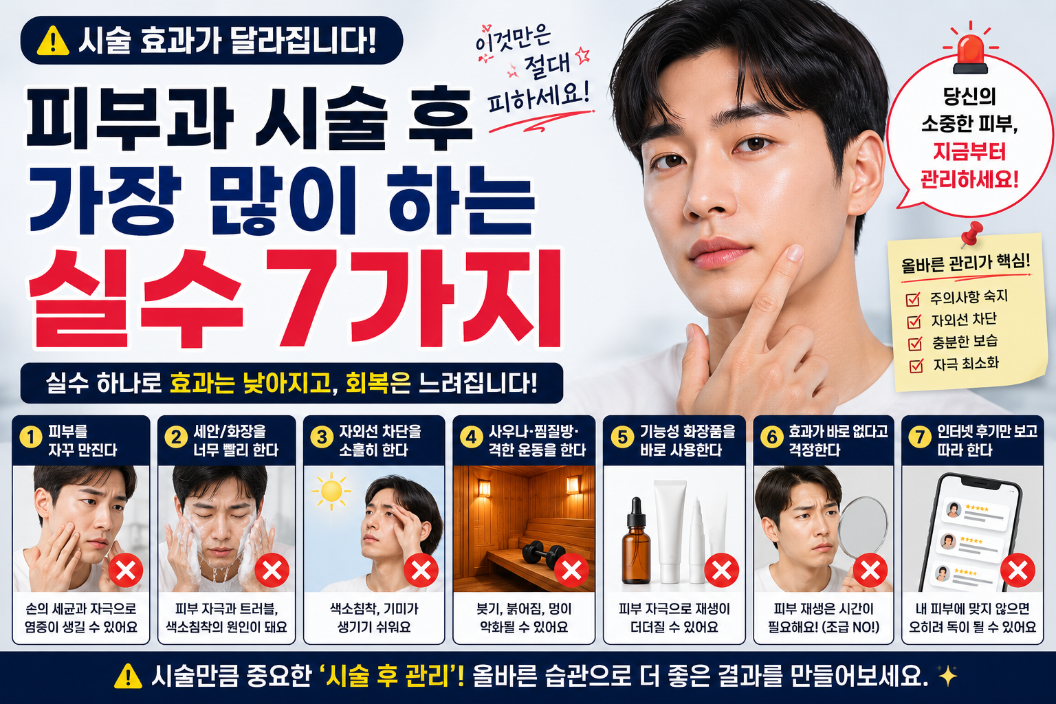 피부과 시술 후 가장 많이 하는 실수 7가지